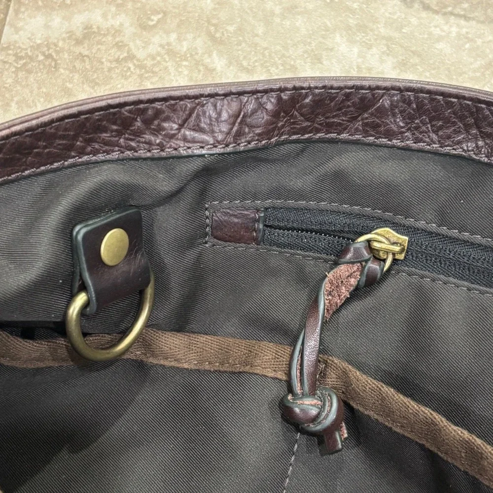 Fossil Defender Messenger Bag Dark Brown Leather Crossbody MBG9037